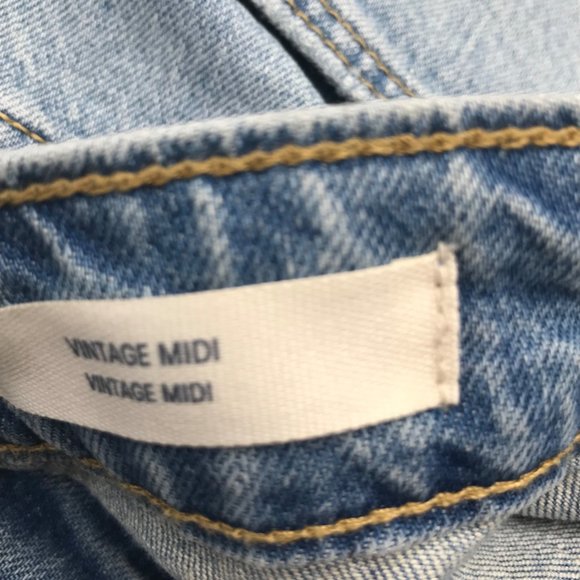 Universal Thread Women's Size 22W Vintage Midi Short Cut Off Blue Denim New - Picture 13 of 14